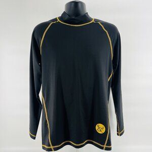 Bushmaster Top Mens L Black Long Sleeve Pullover Outdoor Hunting Cold Base Layer